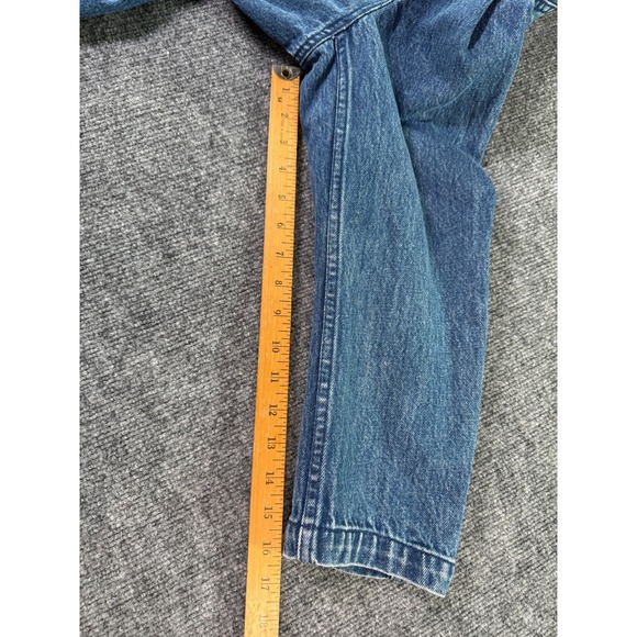 Ralph Lauren Denim Pea Coat Womens Medium Blue Anchor Button Double Breasted 80s - Picture 10 of 14